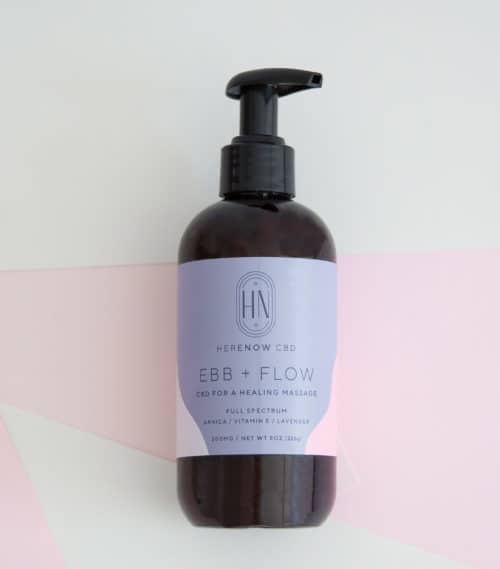 EBB+FLOW cbd for a healing massage